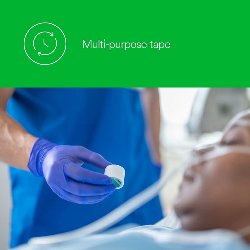 Micropore 3Mâ„¢ Microporeâ„¢ S Surgical Tape, 2770-1, 1 inch x 5.5 yard (2.5 cm x 5 m), 12 Roll/Carton, 10 Carton/Case - Image 2